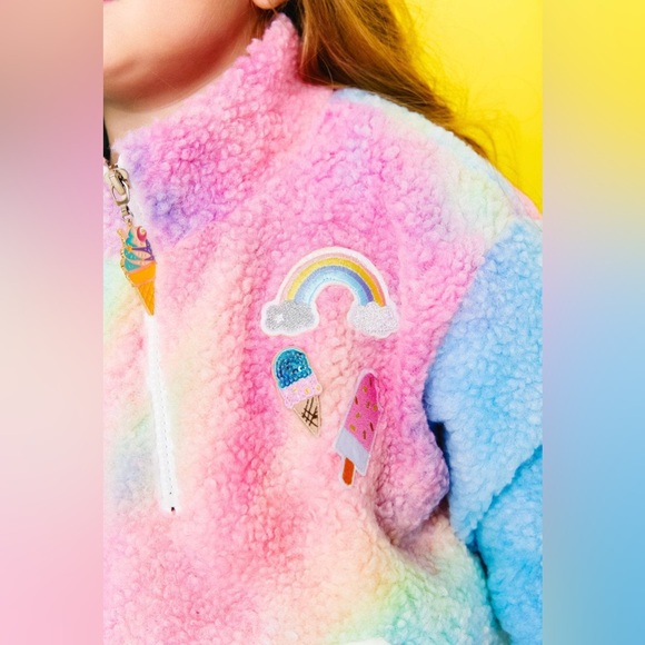 Stunning Lola & The Boys FUZZY PASTEL TIE DYE PATCH SET😍 - Picture 4 of 5